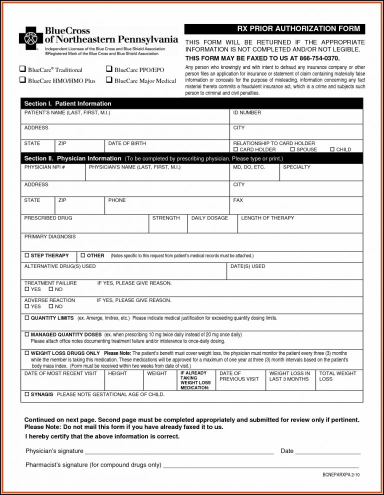 Bcbs Prior Authorization Form Michigan Form Resume Examples kDp3Og030Q