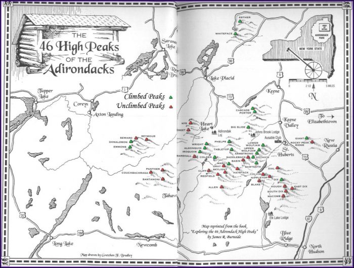 Adirondack 46 High Peaks Map - Map : Resume Examples # ...