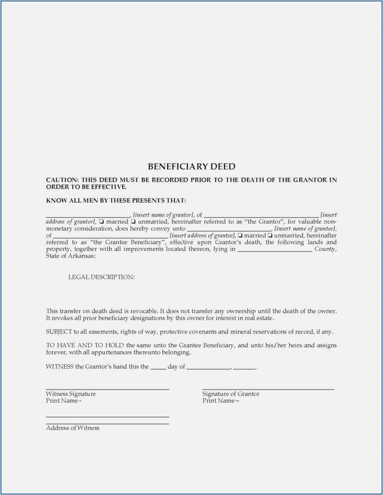 Beneficiary Deed Form Arizona Form Resume Examples Xm8paba1y9 9930
