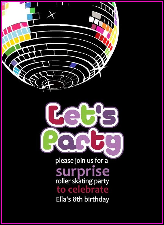 disco party invites templates free