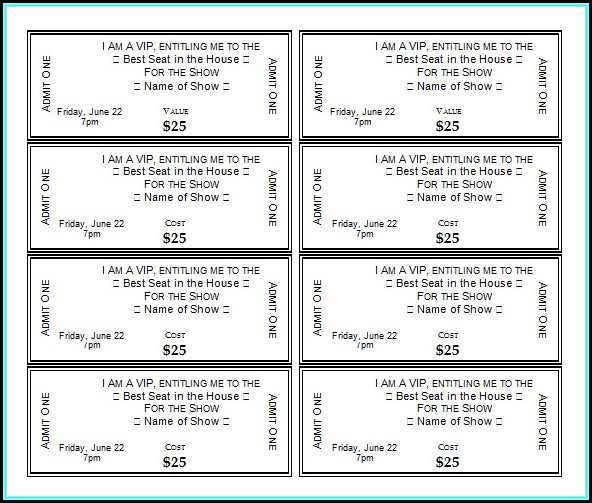 Fundraising Tickets Templates For Free