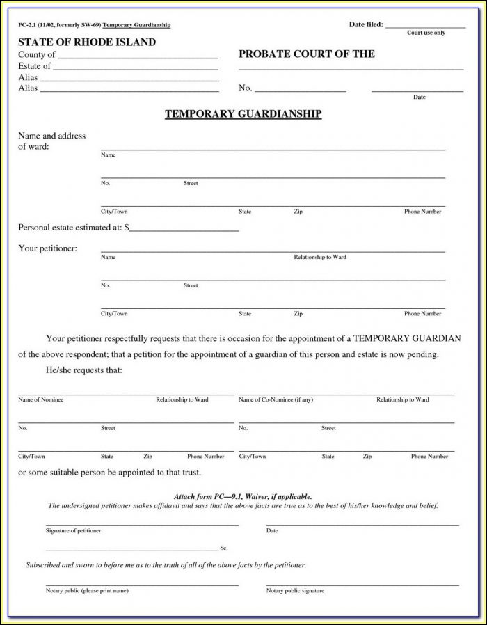 Temporary Child Custody Forms Form Resume Examples jl10RZa32b