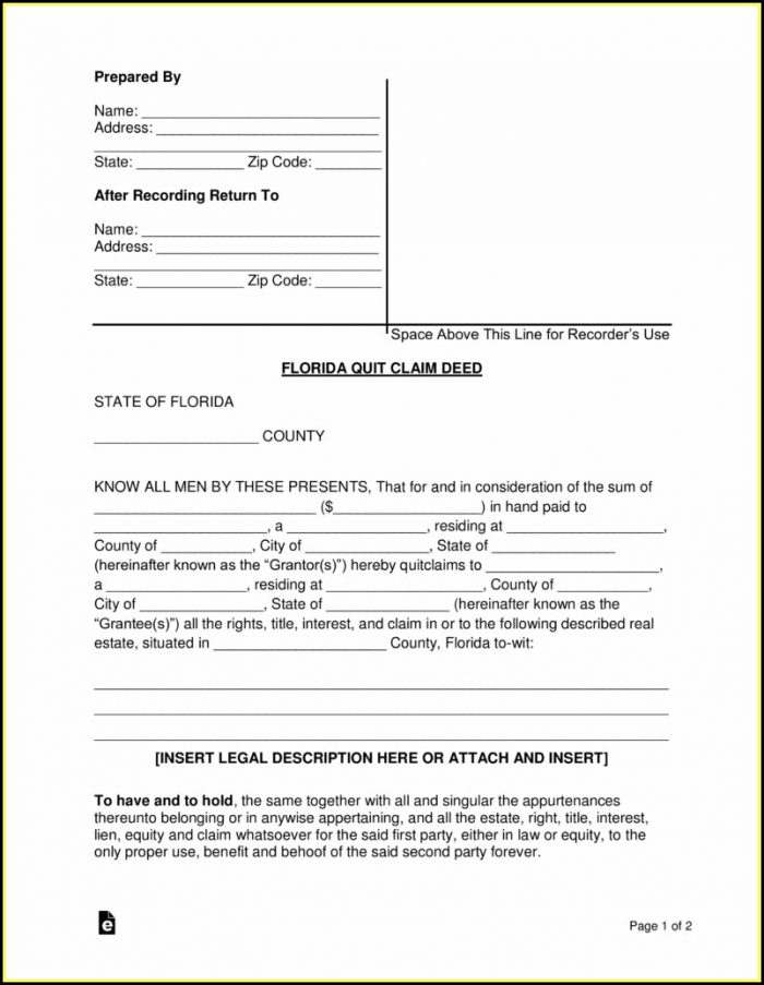 Florida Enhanced Life Estate Deed Template - Form : Resume ...