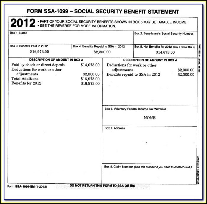 Social Security 1099 Form Pdf - Form : Resume Examples #qb1VND61R2