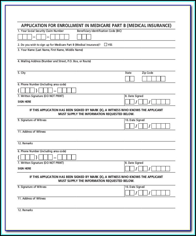 Medicare Part A And B Application Form  Form  Resume Examples #Ze12Dn93jx