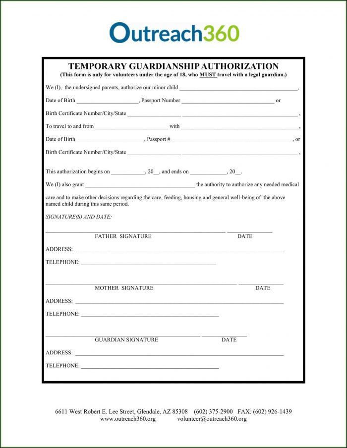 Free Printable Child Guardianship Forms In Case Of Death Texas