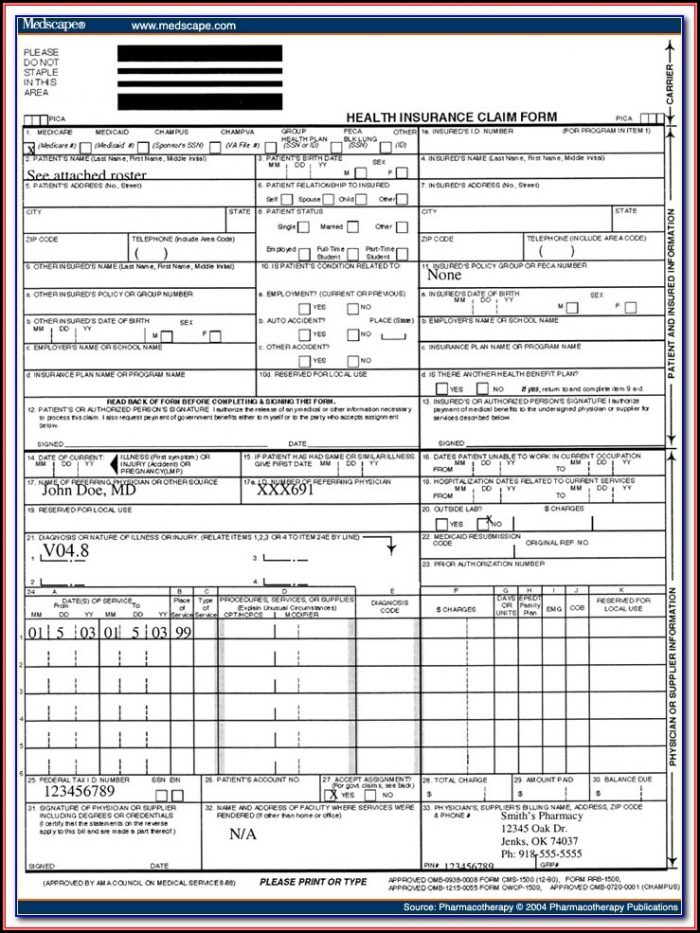 What Is A Hcfa 1500 Claim Form