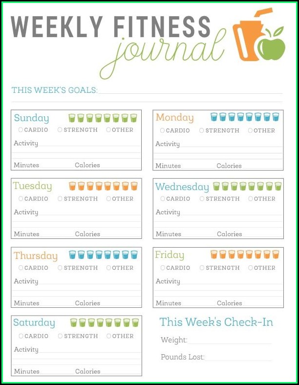 Fitness Journal Template Pdf Template 1 : Resume Examples #ygKzm921P9