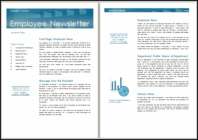 Internal Employee Newsletter Templates - Template 1 : Resume Examples # ...