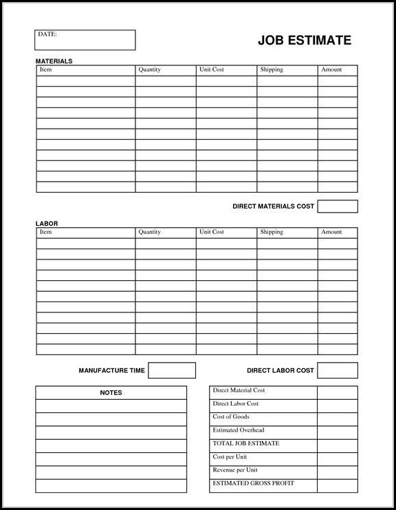 Pressure Washing Estimate Forms - Template 1 : Resume Examples #pA8MNMX1Ra