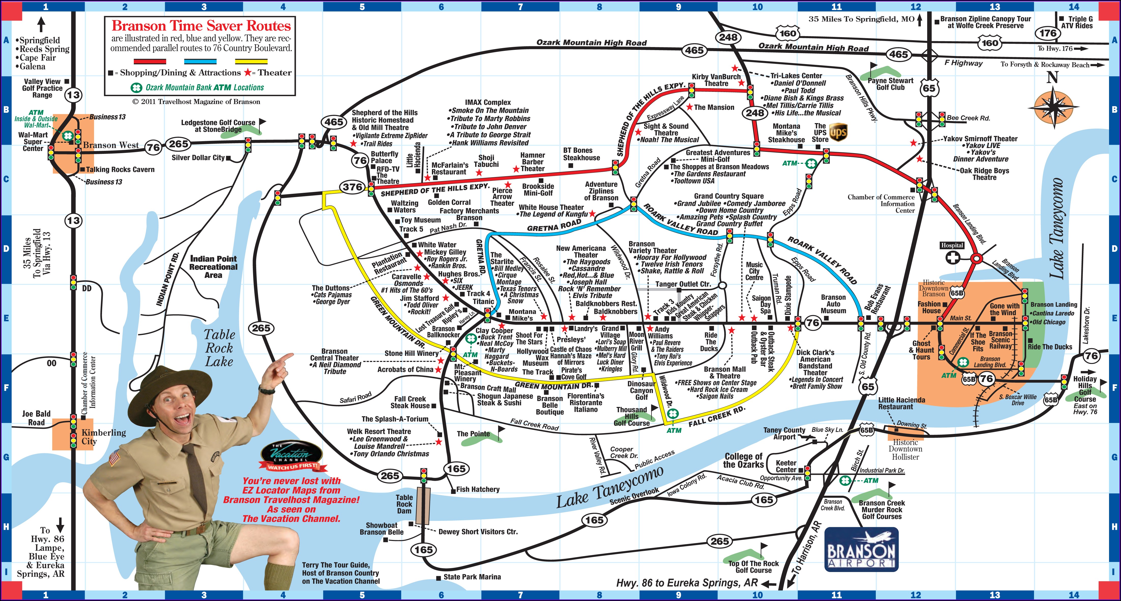 Branson Attractions Map - Map : Resume Examples #L71xygdKMX