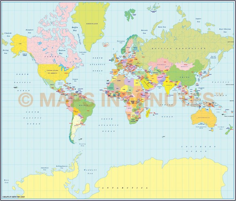 World Political Map Mercator Projection - Map : Resume Examples #qb1V7L4KR2