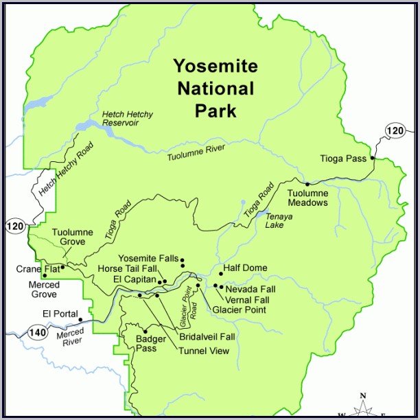 Yosemite National Park Trail Map - Map : Resume Examples #GX3GJ6oKxb