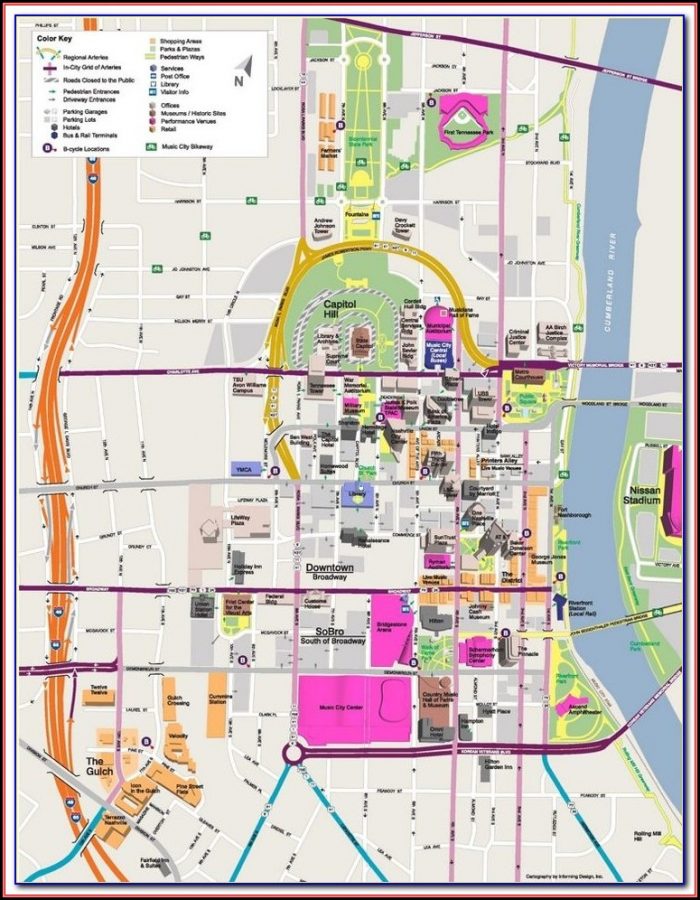 Map Of Downtown Nashville Hotels And Bars - Map : Resume Examples # ...