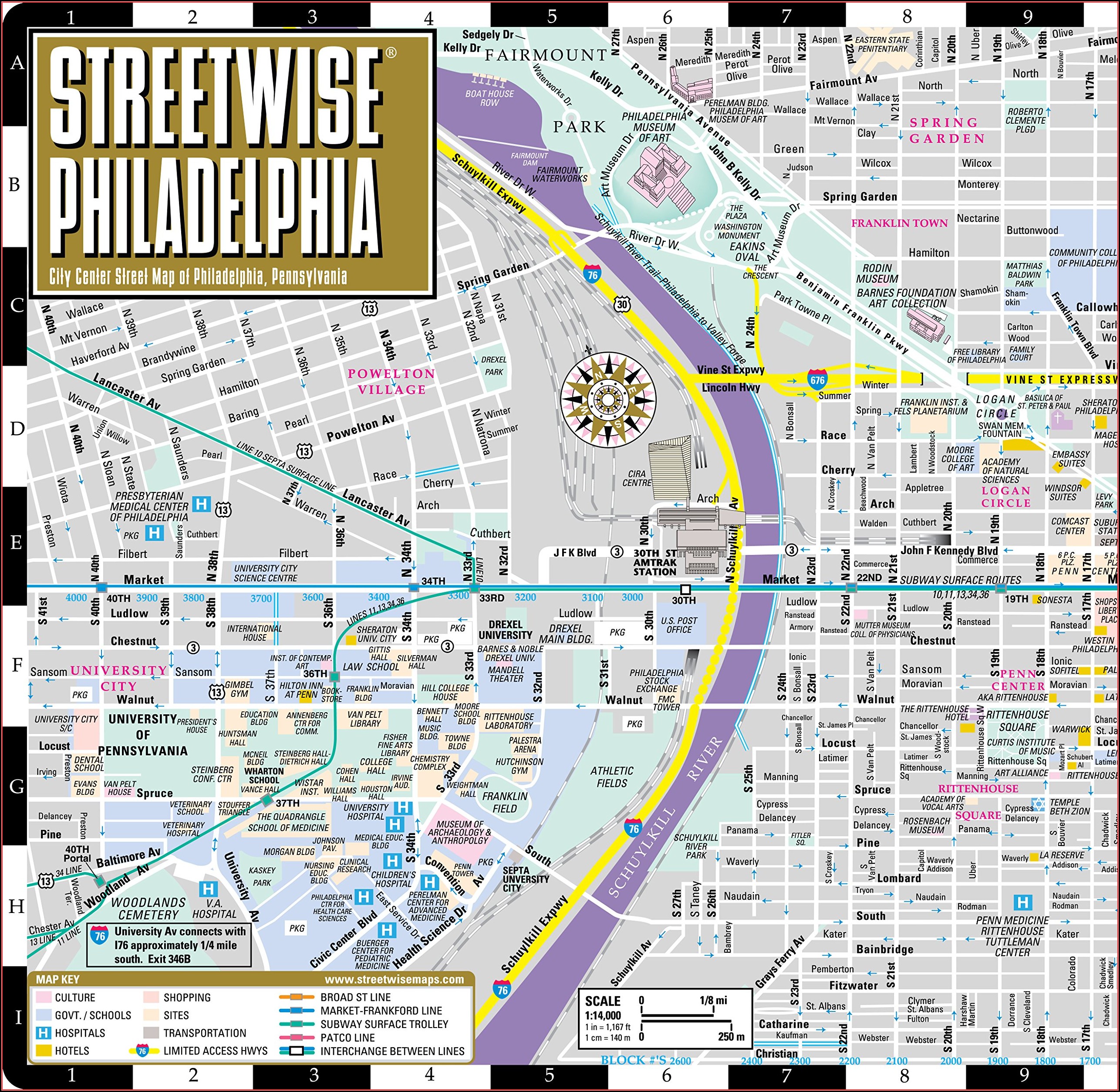 Philadelphia Street Map Printable