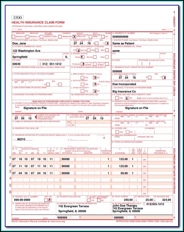 Free Fillable Cms 1490s Claim Form Pdf - Printable Forms Free Online