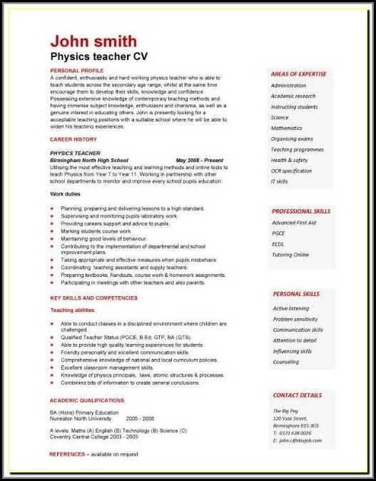 Teaching Cv Templates Uk - Resume : Resume Examples #XE8jlZpKOo