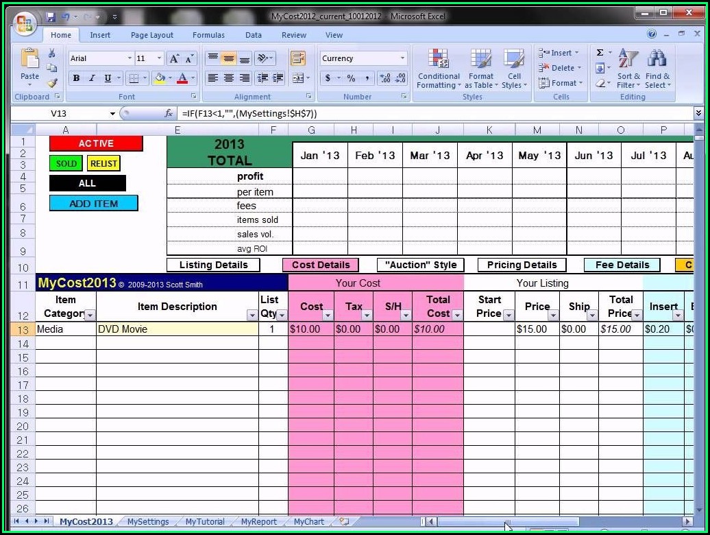 Quickbooks Inventory Template