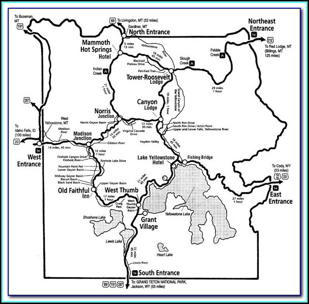 Map Of Yellowstone National Park Attractions - Map : Resume Examples # ...