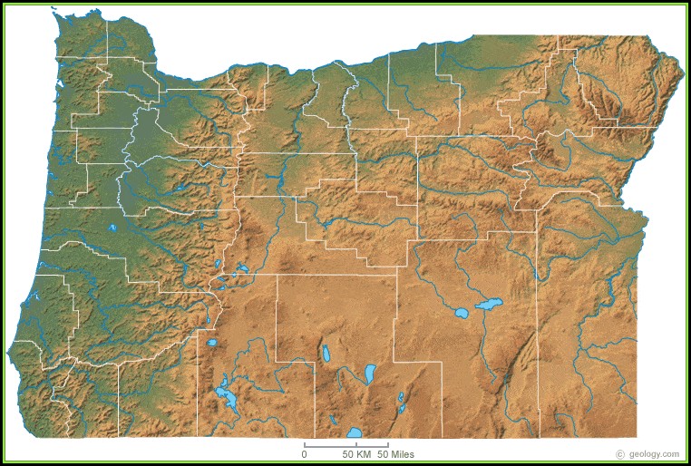 Oregon Topographic Map - Map : Resume Examples #ygKzmZ51P9