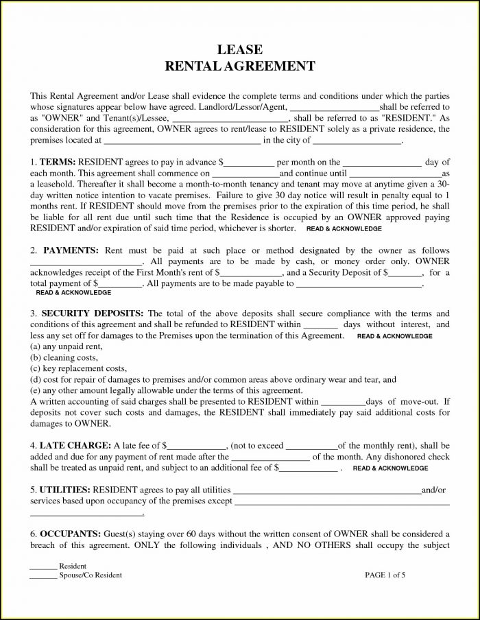 Free Printable Rental Agreement Forms In Spanish - Form : Resume ...