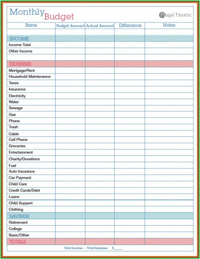 Home Budget Forms Free Printable - Form : Resume Examples #My3aMMO3wp