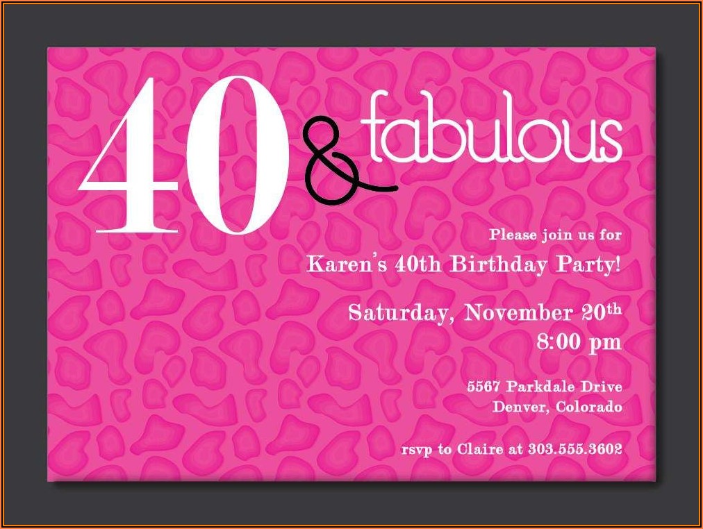 Surprise 40th Birthday Party Invitations Templates Free - Template 1 ...