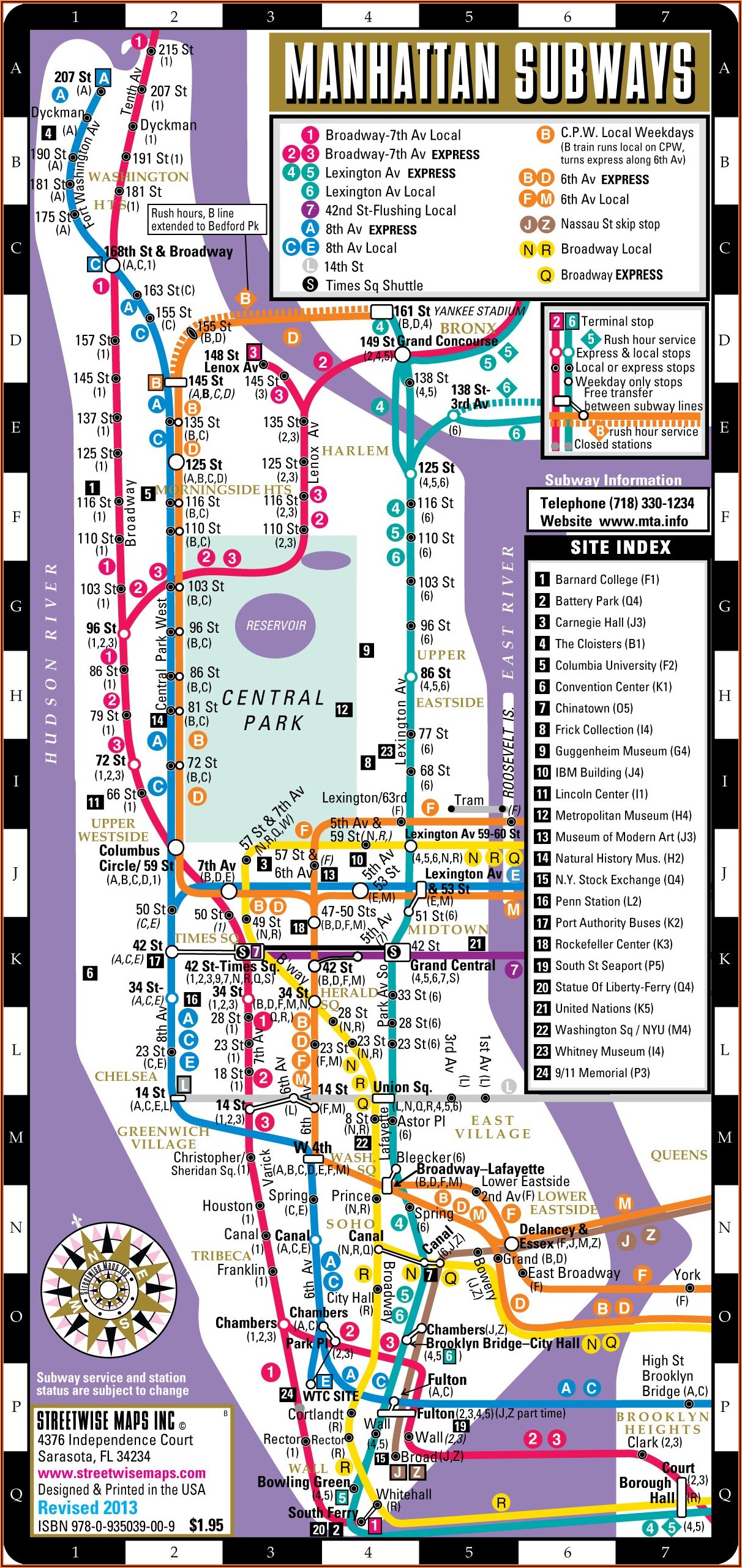 Manhattan Subway Map Printable