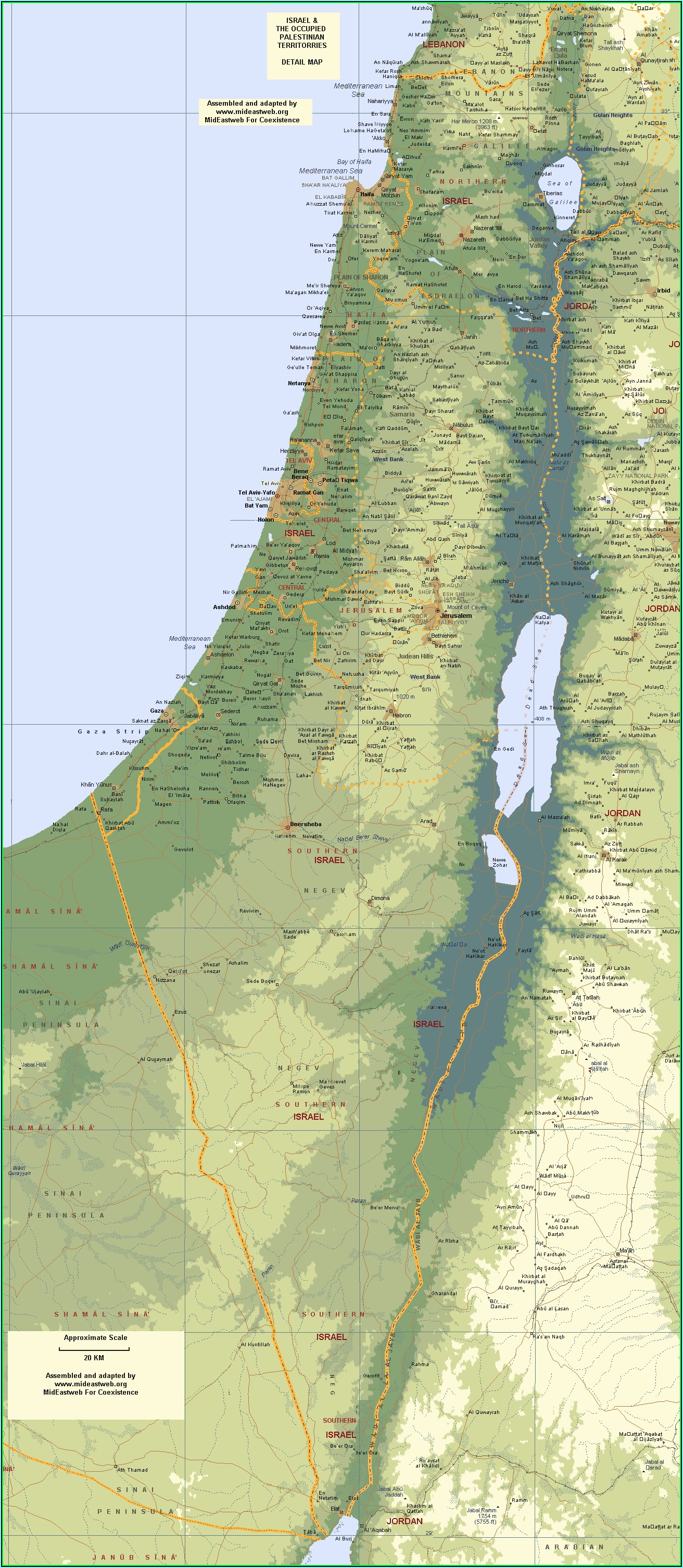 Old Map Of Palestine