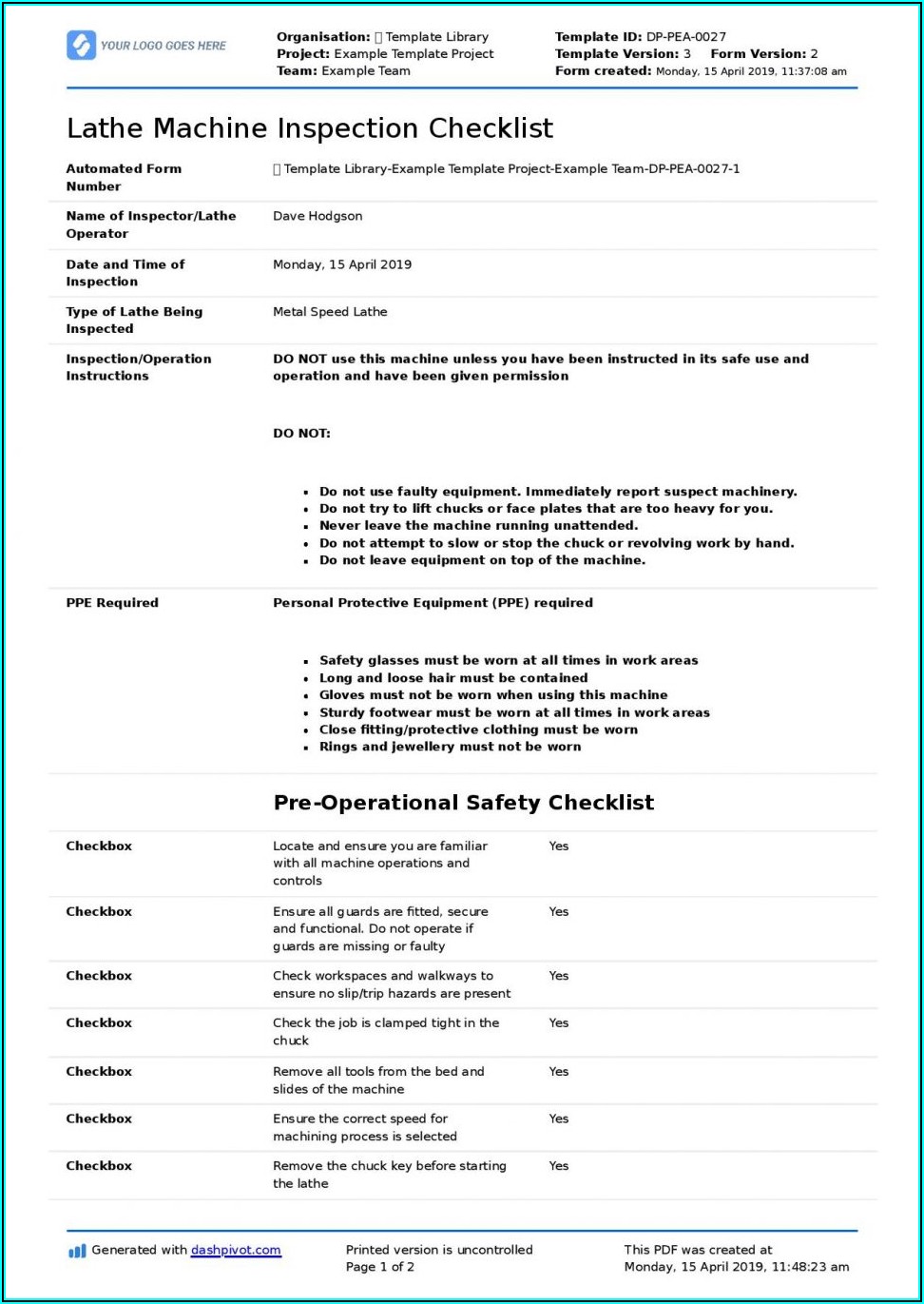 Free Electrical Inspection Report Template Word - Template 1 : Resume ...