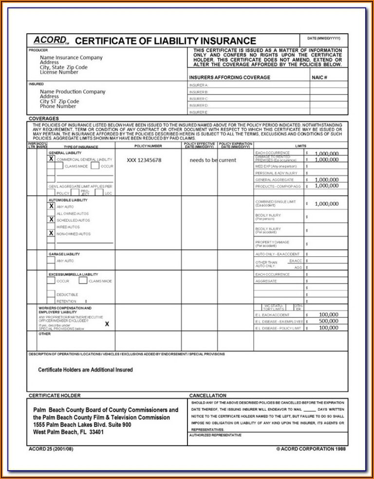 Commercial General Liability Coverage Form Iso - Form : Resume Examples ...