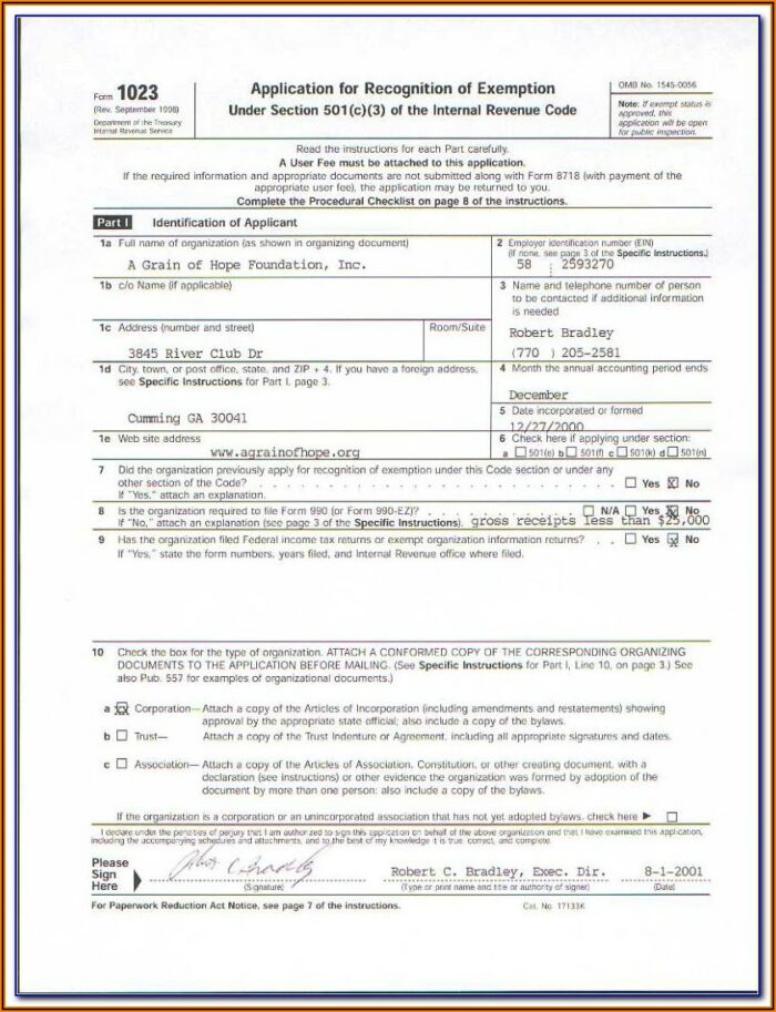 Form 1023 Checklist Pdf - Form : Resume Examples #ZL3n9PkYKQ